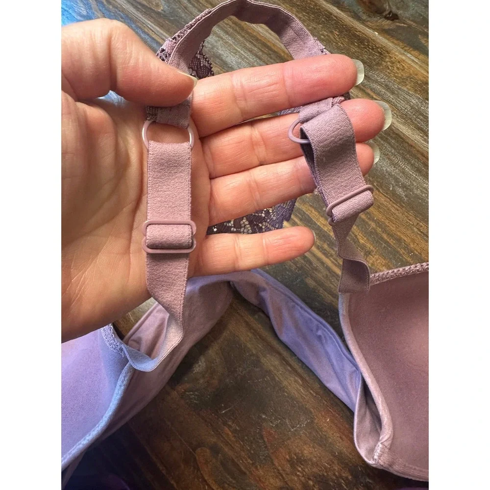 Victoria's Secret Body By Victoria 40DD Bra Bundle Wireless Racerback Purple 2pk
